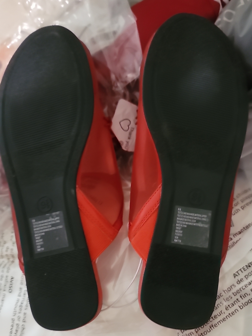 Target Red Beaded Mesh Slide Mules - Picture 7 of 7